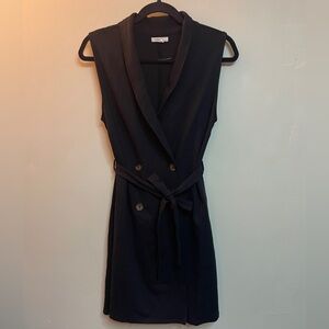 Maurices Black Double-Breasted Midi Dress Size Medium